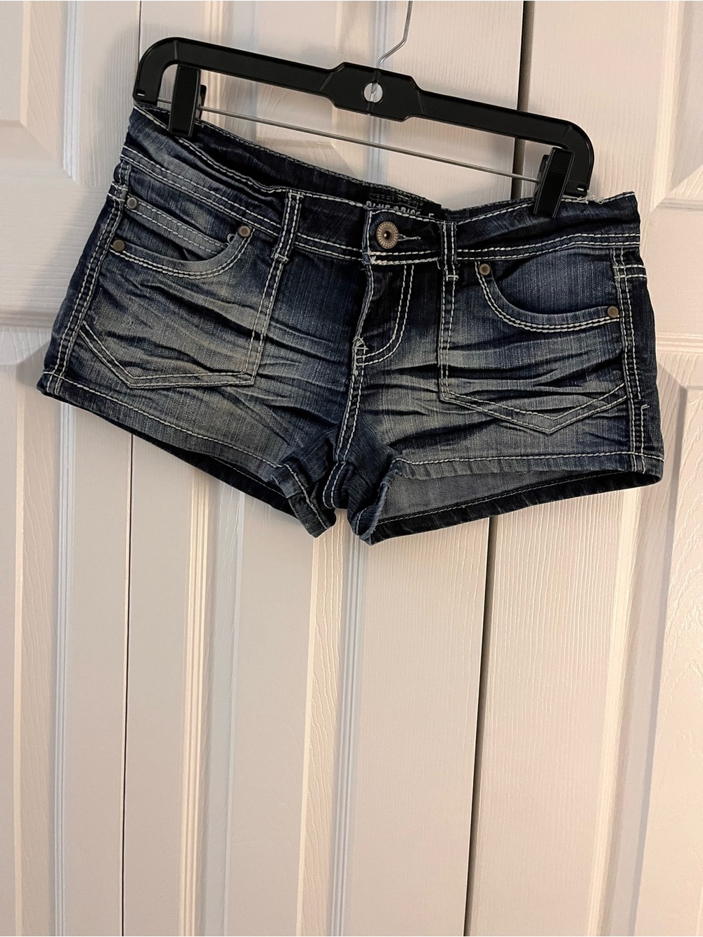 Blue Spice Dark Wash Denim Short Shorts